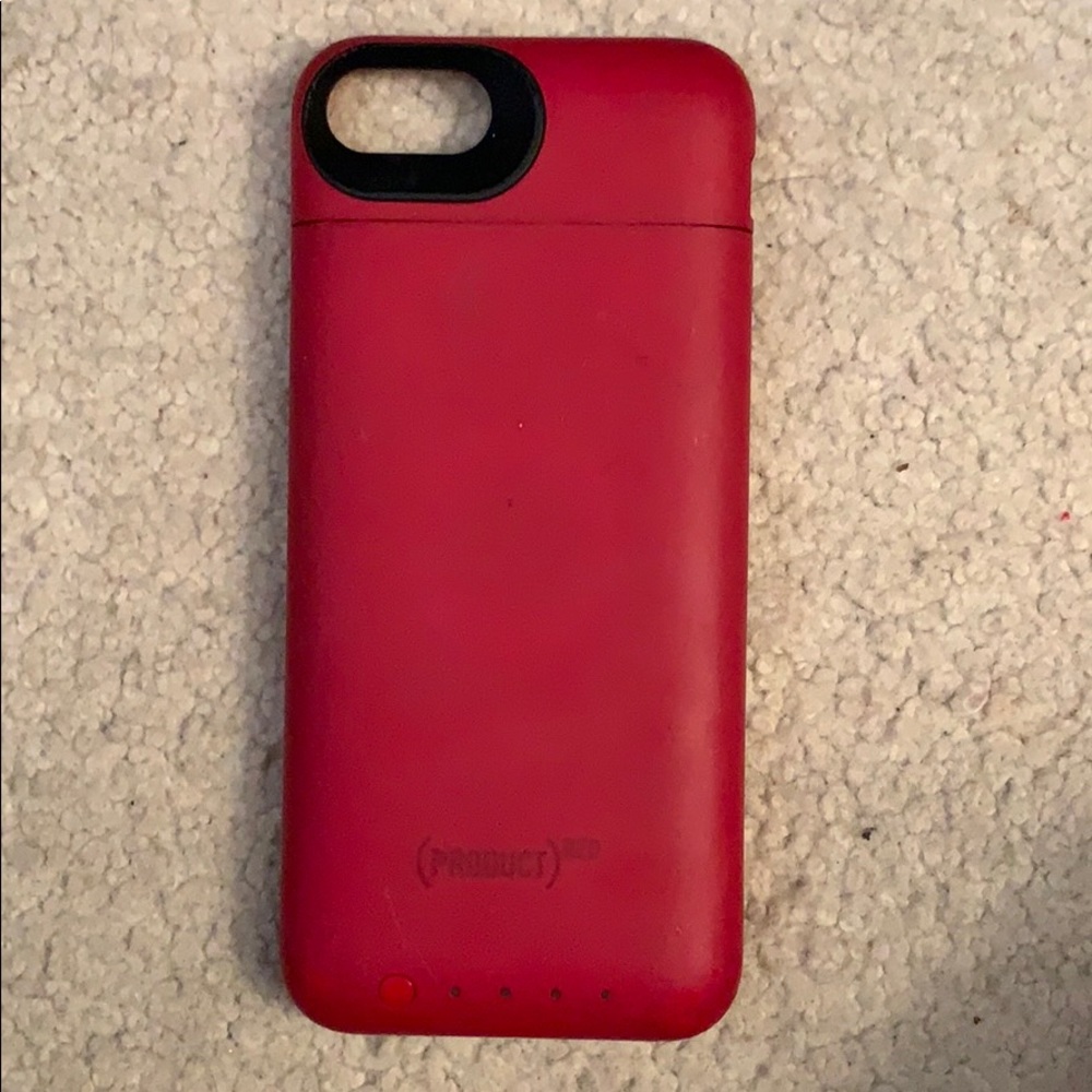 Red IPhone 7 Mophie charging case